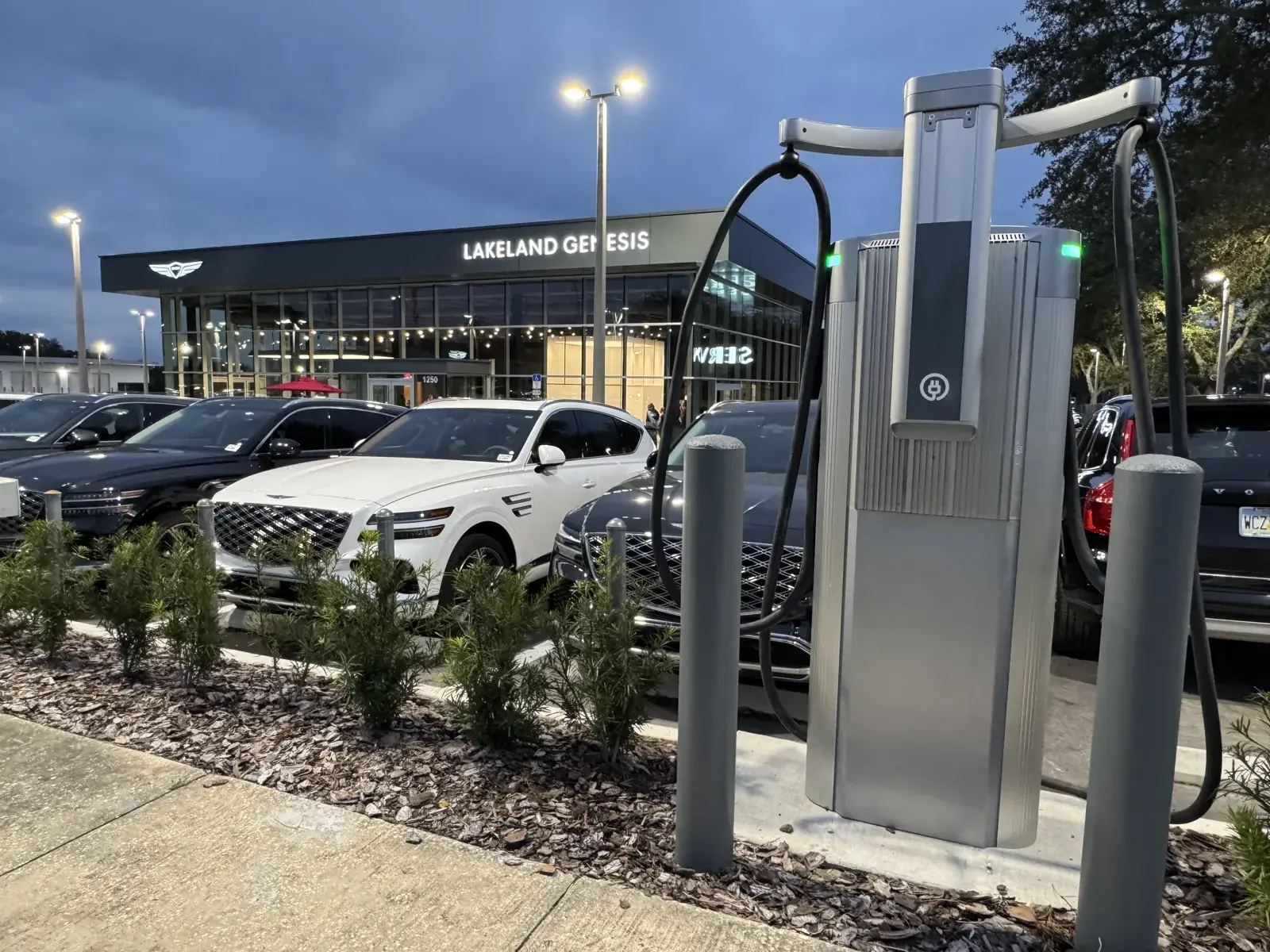 EVready-installed DC fast charger at a dealership